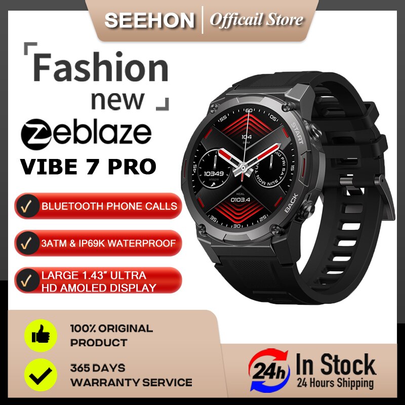 Zeblaze Vibe 7 Pro Ʈ ġ, AMOLED ÷,   ȭ ȭ,   Ʈ ġ, 1.43 ġ, 2023 ǰ